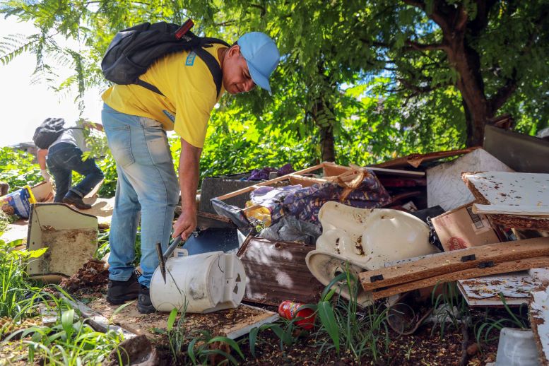 Prefeitura realiza ação de combate à dengue em áreas com casos notificados da doença
