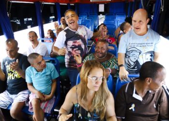 Bondinho Baiano fez ação especial para celebrar Dia Internacional da Síndrome de Down