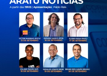 TV Aratu terá sabatina com candidatos à prefeitura de Salvador no programa Aratu Notícias