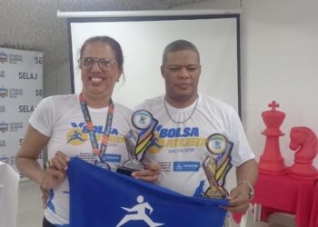 Beneficiários do Bolsa-Atleta Salvador conquistam ouro e prata no 2º Torneio de Xadrez Nordeste para Cegos e Baixa Visão