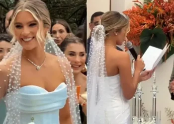 Atriz Isabella Santoni se casa com empresário Henrique Blecher