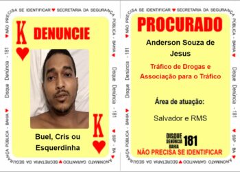 Buel e mais quatro procurados entram para o Baralho do Crime da SSP