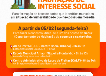 Sedur Lauro de Freitas reabre cadastro habitacional a partir de segunda-feira (05); confira os locais