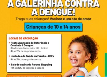 Com 1,3 mil crianças imunizadas contra a dengue, Prefeitura de Lauro de Freitas amplia faixa etária; confira locais de vacinação