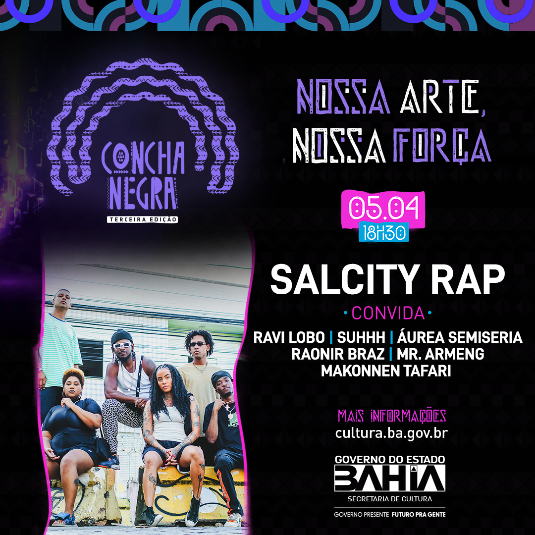 Show SALCITY RAP reúne artistas da cena rap de Salvador na última noite do Concha Negra