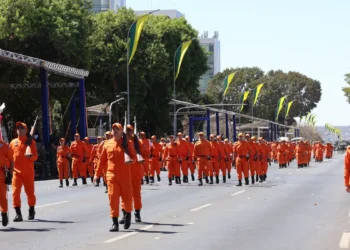 Esplanada pronta para a festa do 7 de Setembro em Brasília