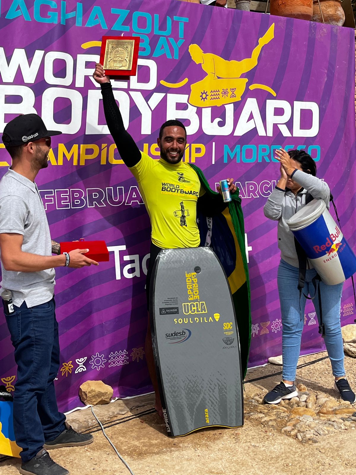 Com apoio da Prefeitura, atleta baiano vence a primeira etapa do Mundial de Bodyboarding Pro 2024