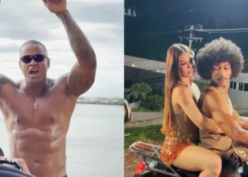 Léo Santana grava clipe de novo hit com Melody em Salvador