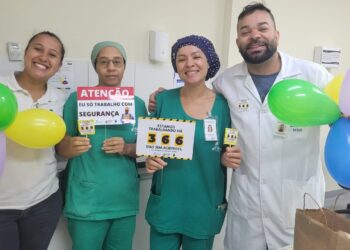 Maternidade Frei Justo Venture realiza ação para reforçar a importância da segurança do trabalhador