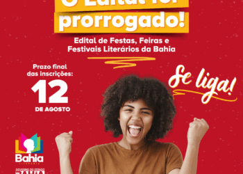 Governo da Bahia prorroga Edital de Apoio às Festas, Feiras e Festivais Literários; Confira o novo prazo