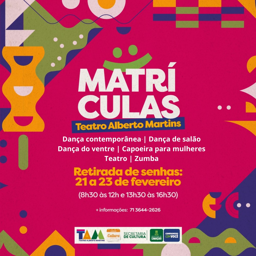 Teatro Alberto Martins abre vagas para diversos cursos artísticos