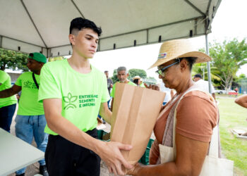 Agricultores celebram recebimento de sementes e insumos