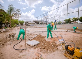 Requalificação da Praça da Gleba E chega a 65% de conclusão