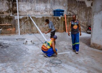 Praça e campo do Phoc I segue com obras de requalificação