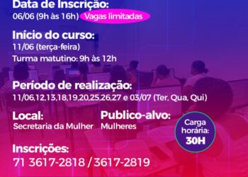 Semu abre inscrição para curso de informática básica nesta quinta (6)