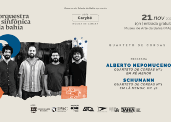 OSBA apresenta Série Carybé com concerto gratuito do Quarteto de Cordas, nesta quinta (21/11)