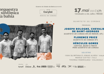 OSBA apresenta Série Carybé com Quarteto de Cordas neste sábado (17) no Cineteatro 2 de Julho