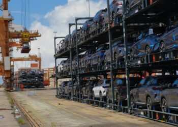 Gigante chinesa BYD desembarca quase 2 mil veículos elétricos no Porto de Suape