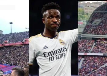 Torcidas de Barcelona e Atlético ironizam Vinicius Junior: “Bola de Praia!”