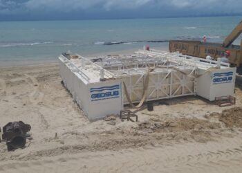 Ponte Salvador-Itaparica: começa montagem de plataforma para sondagem em Vera Cruz