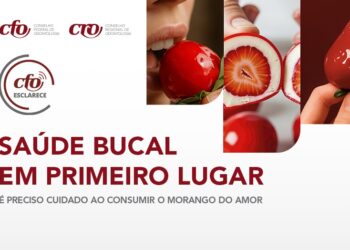 CFO Esclarece: É preciso cuidado ao consumir o morango do amor! Alimentos duros e pegajosos podem quebrar dentes, além de danificar próteses e aparelhos ortodônticos