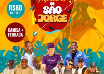 A Feijoada de São Jorge é pop: feira, shows e feijoadas celebram dia do Santo Guerreiro, no Pier Sâo Joaquim, de camisa