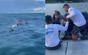 Grupo é resgatado após ficar à deriva em canoa havaiana na Baía de Todos-os-Santos