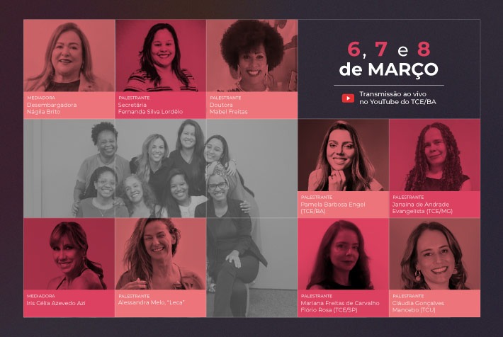 Semana da Mulher do TCE e TCM aborda feminicídio e assédio sexual em palestras gratuitas