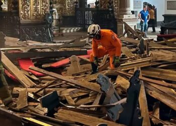 Teto de Igreja desaba no Centro Histórico de Salvador e mata turista