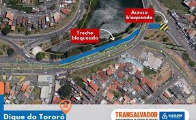 Barris e Dique do Tororó: obras alteram trânsito no final de semana