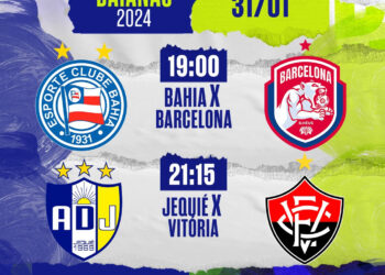 Bahia x Barcelona e Jequié x Vitória nesta quarta na TVE