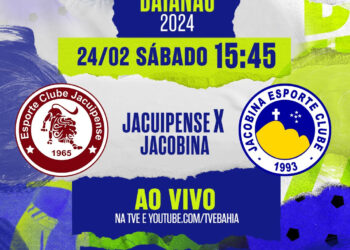 Jacuipense e Jacobina neste sábado na TVE