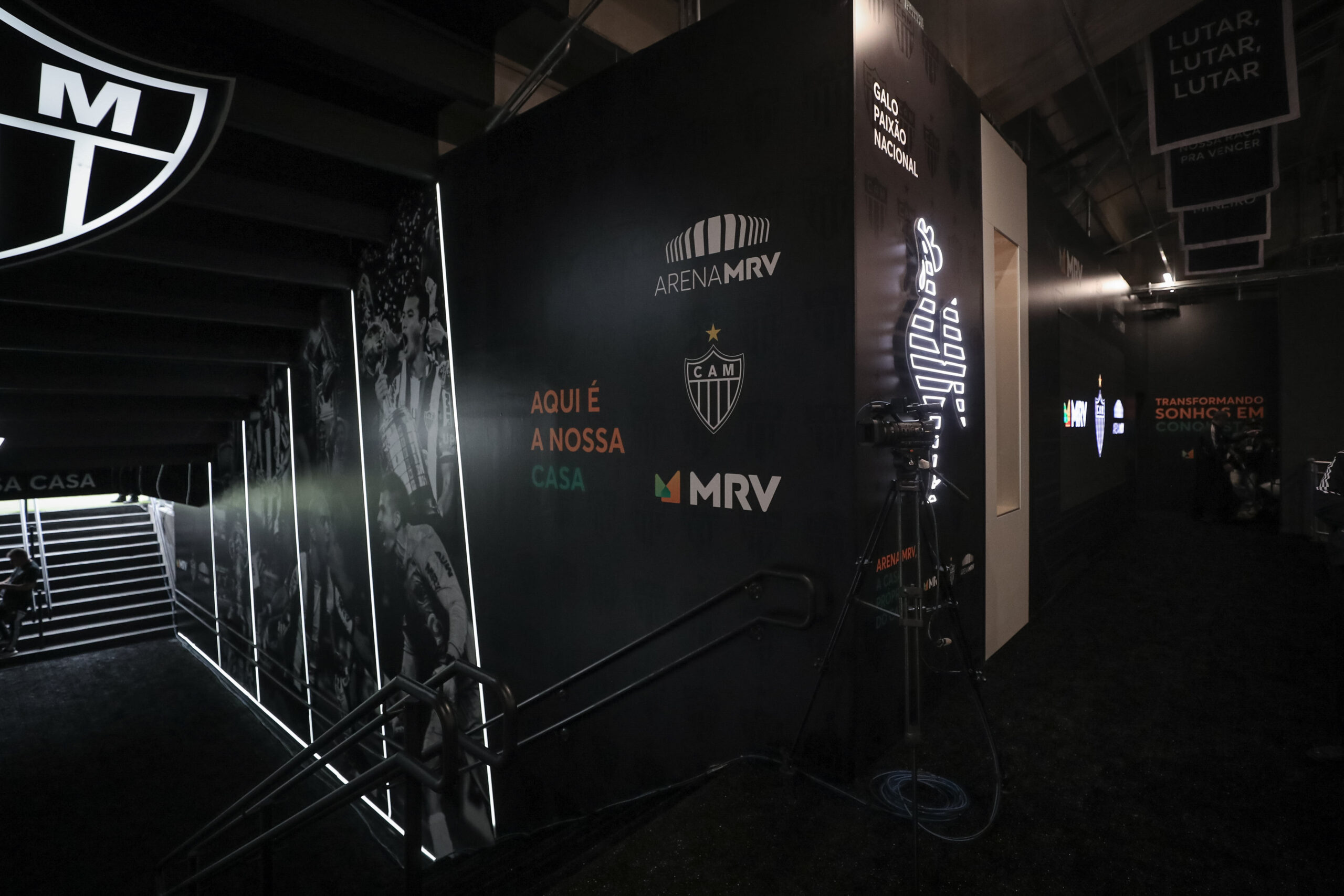A casa do Galo ganha nova decoração para motivar os jogadores antes dos jogos