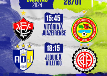 Vitória x Juazeirense e Jequié x Atlético neste domingo na TVE