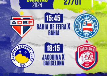 Bahia de Feira x Bahia e Jacobina x Barcelona neste sábado na TVE