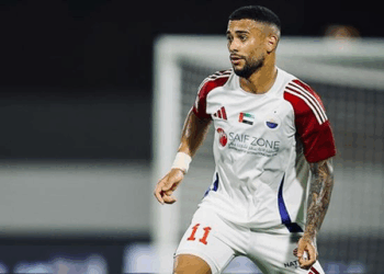 Melhor em campo e 100%, Luan Pereira inicia Liga dos Emirados Árabes com gol e assistência