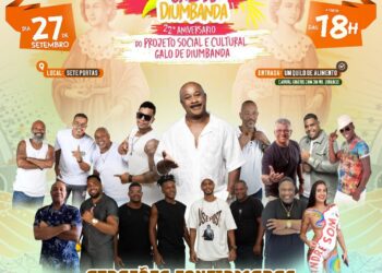 Galo de Diumbanda celebra 22 anos com caruru solidário e um grande encontro musical no Sete Portas