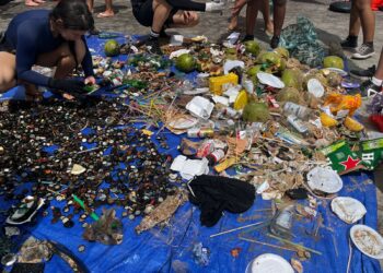 Prefeitura apoia ação de limpeza submarina no Porto da Barra; 180 kg de lixo são retirados do fundo do mar