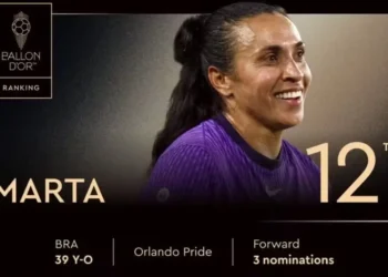 Marta fica em 12º na disputa pelo prêmio da Bola de Ouro