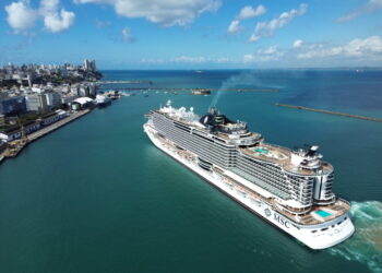 Portos baianos concentração maior número de escalas de navios de cruzeiros na temporada 2025/2026