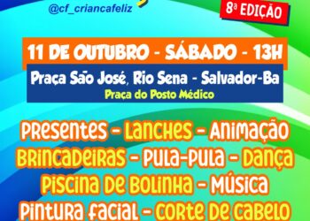 Projeto Criança Feliz anima crianças do subúrbio de Salvador neste sábado (11)