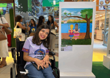 Assistida da Apae Ipirá tem obra exposta em Salvador durante a mostra “Arte que Une: Oportunidades que Transformam”