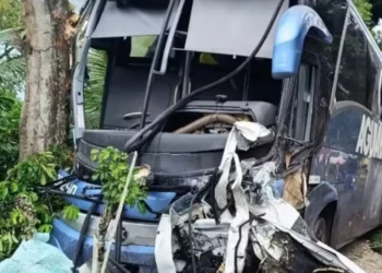 Acidente entre ônibus e pick-up deixa empresário morto e três feridos no Sul da Bahia