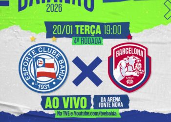 Bahia e Barcelona nesta terça-feira na TVE