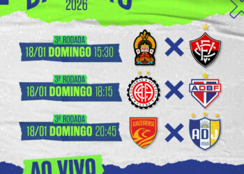 Três jogos do Baianão neste domingo na TVE