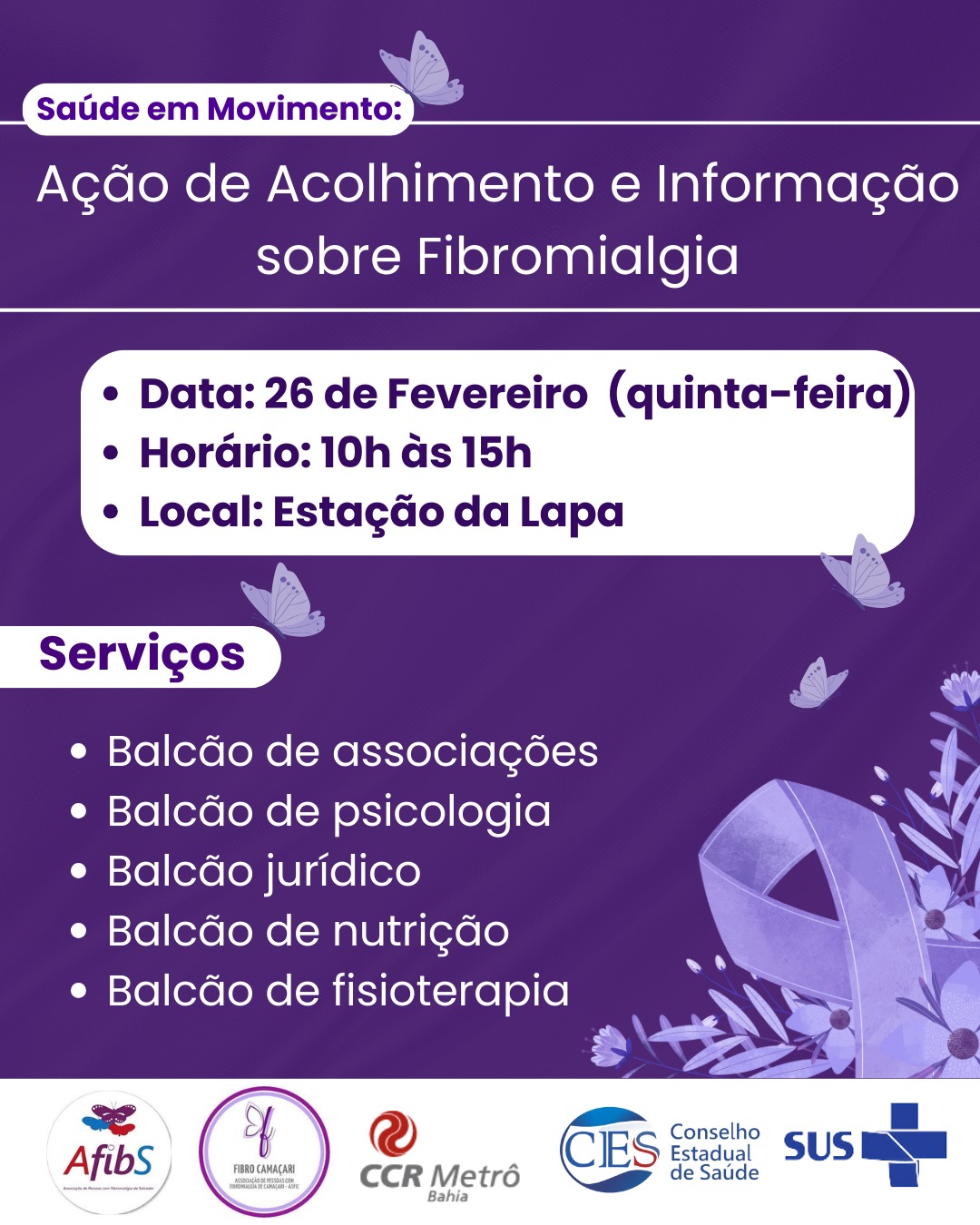 Metrô Bahia recebe ação gratuita de conscientização sobre fibromialgia