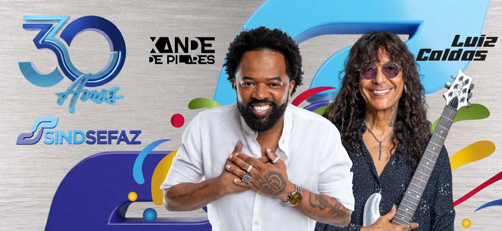 Sindsefaz promove desta de 30 anos com shows de Luiz Caldas e Xande de Pilares