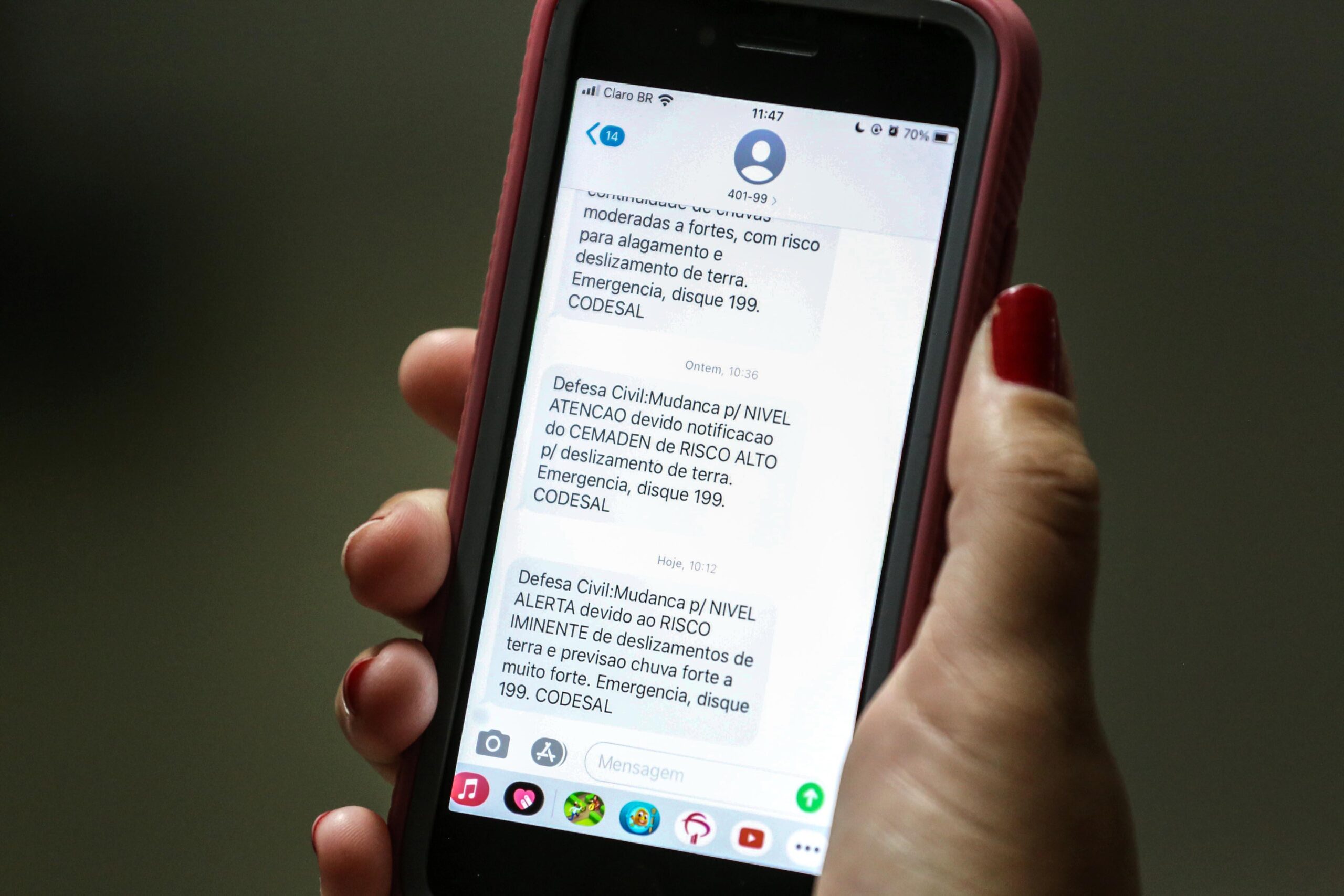 População de Salvador pode se cadastrar para receber via SMS alertas da Codesal sobre fortes chuvas