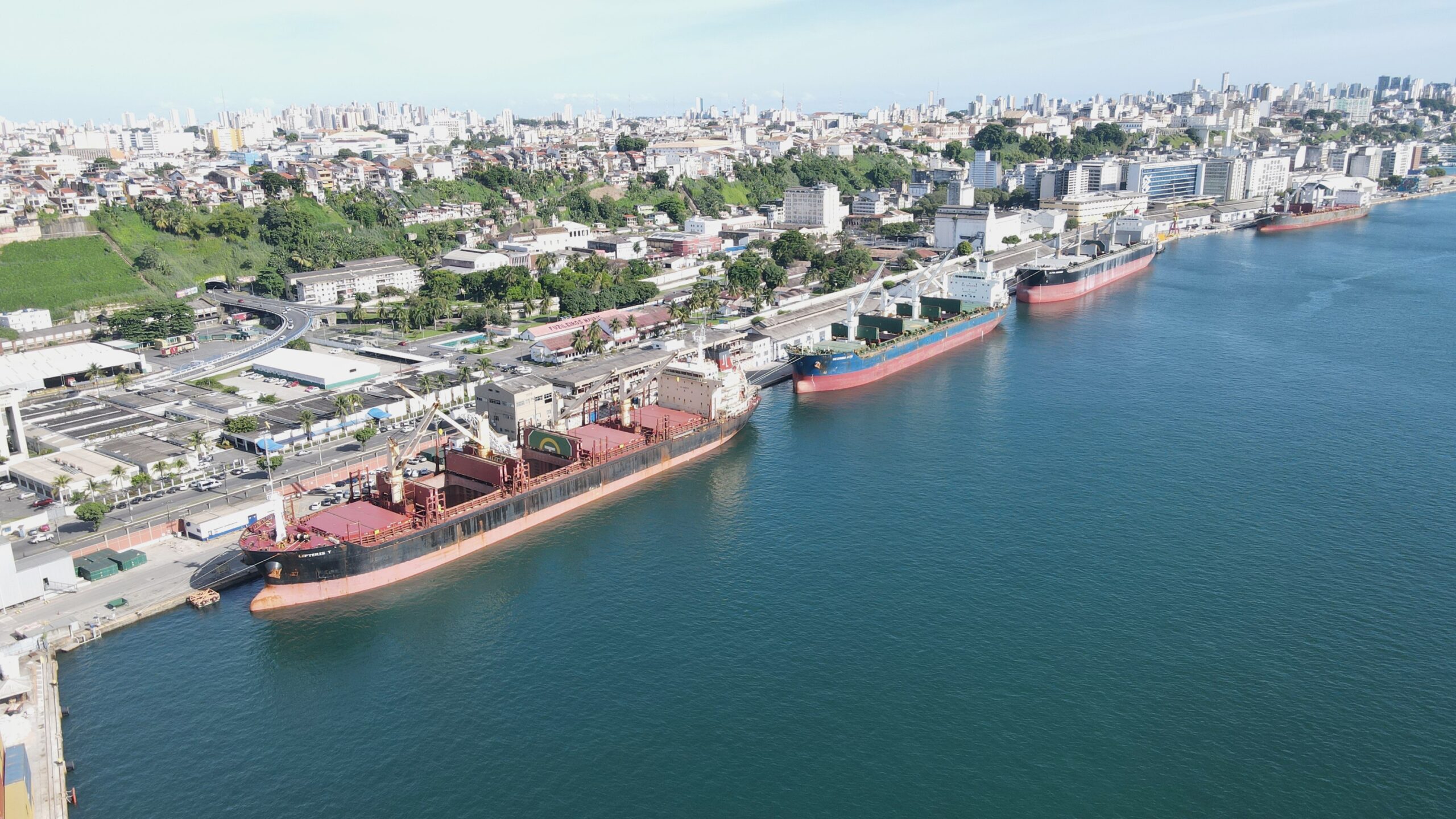 Porto de Salvador registra movimentação histórica de navios graneleiros