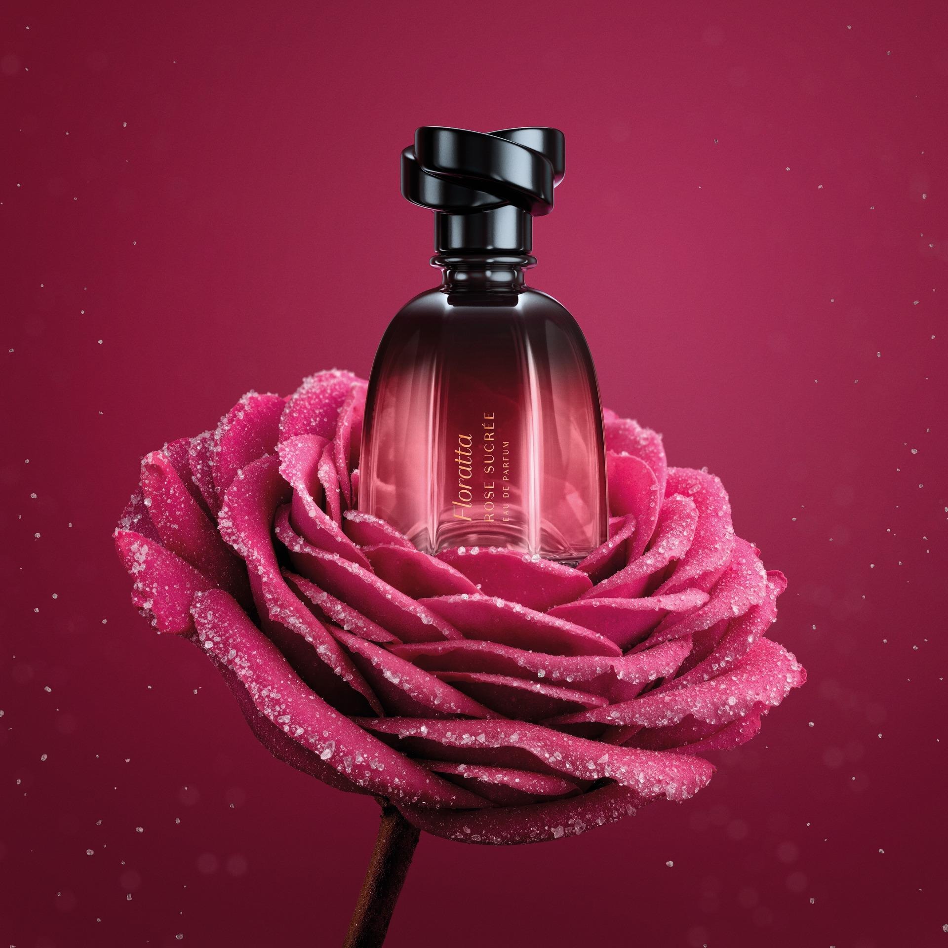 O Boticário apresenta Floratta Rose Sucrée com a potência olfativa da rosa Damascena açucarada em uma releitura da alta pâtisserie francesa